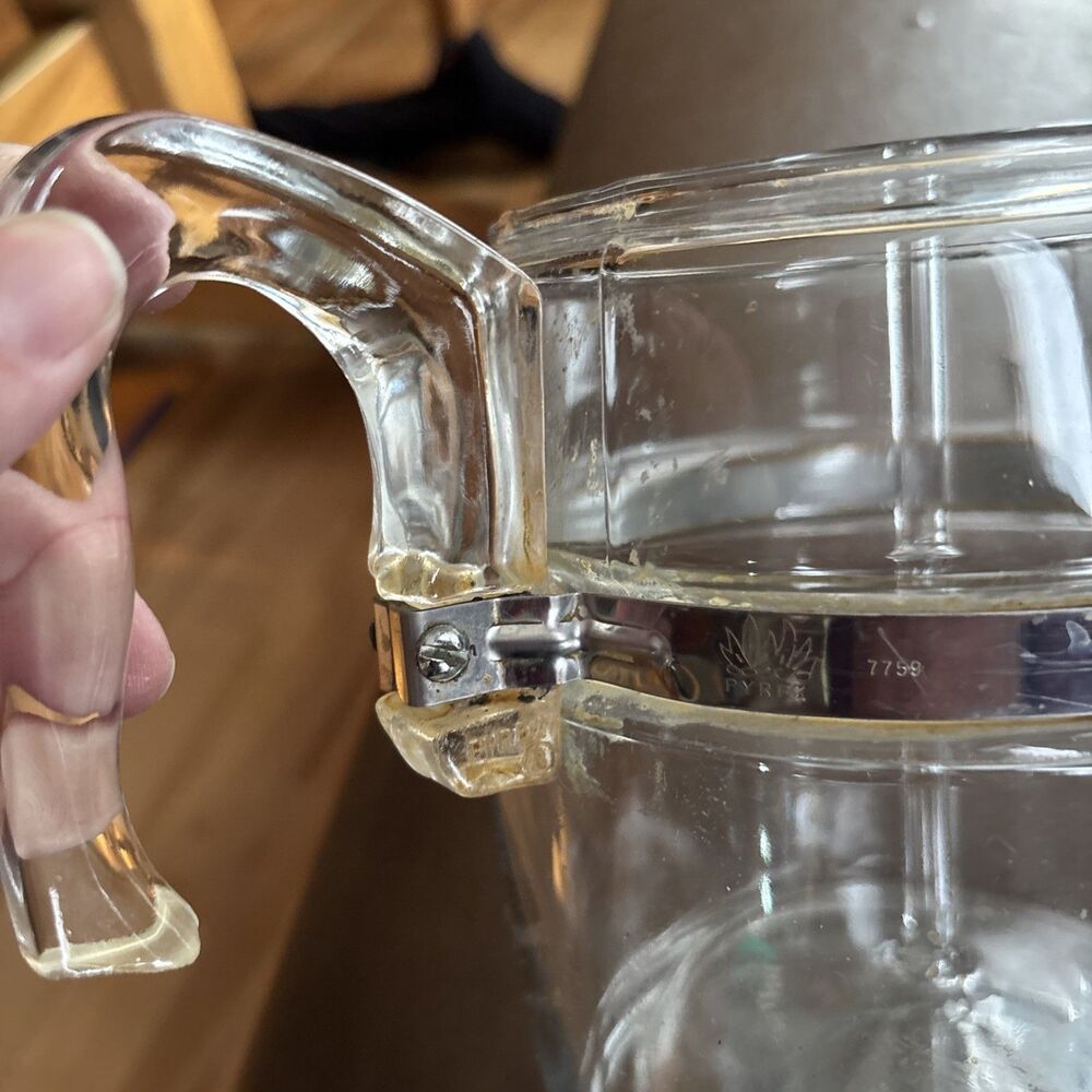 Vintage Pyrex Flameware 9 Cup Glass Coffee Percolator #7759 (Complete Set) - Picture 2 of 8
